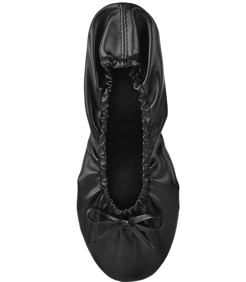 Rolly Flats Women's Foldable Flats â€“ Portable Ballet Slippers Shoes for Travel, Wedding â€“ Fits in Purse with Expandable Tote Bag (M, Black) - Image 4